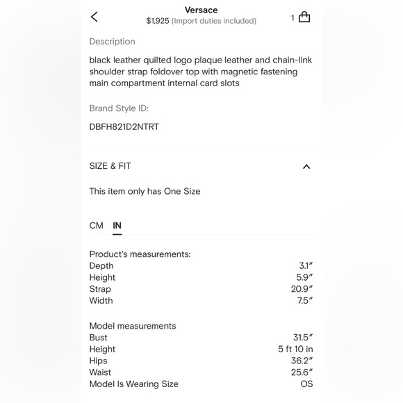 🌟SOLD🌟 NWT Versace Virtus Black Quilted Shoulder Bag - Picture 11 of 11